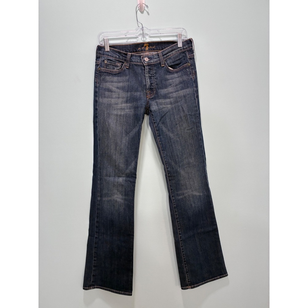 7 For All Mankind Boy Cut Jeans Dark Wash Straight Leg Size 29